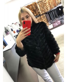 Кожушок з хутра норки на гачках арт. 3231