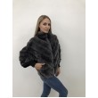 Кожушок графітового кольору з хутра рекс арт. 1271 - фото 3