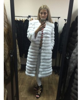 Белый полушубок из кроля арт. 312