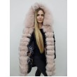 Хутряна парка чорного кольору з хутра песця арт. 2377 - фото 2