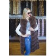 Подовжений жилет з хутра песця на гачках арт. 1378 - фото 2