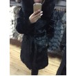 Шуба из меха кролика с капюшоном из песца арт. 706 - фото 3