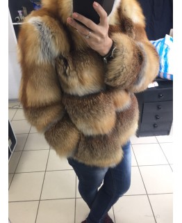 Полушубок из лисы, полный рукав арт. 325
