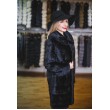 Чорна норкова шуба з капюшоном, трансформер арт. 887 - фото 3