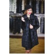Чорна норкова шуба з капюшоном, трансформер арт. 887 - фото 2
