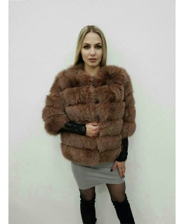Кожушок з хутра фінського песця арт. 2498
