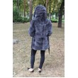Кожушок з хутра кролика рекс з капюшоном арт. 1265 - фото 5