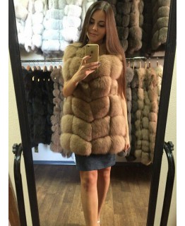Хутряна жилетка з песця коротка арт. 615
