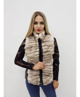 Кусковая жилетка из песца арт. 559