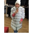 Вуалева шуба з хутра песця на гачках арт. 834 - фото 2