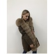 Меховая парка коричневого цвета с мехом песца арт. 2114 - фото 3