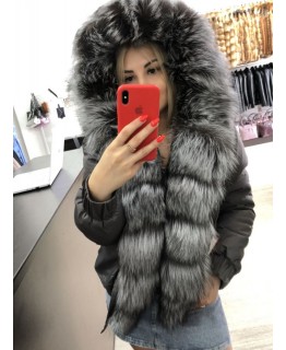Бомбер з хутра чорнобурки арт. 3259