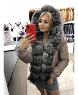 Бомбер з хутра чорнобурки арт. 3258