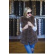 Короткий жилет из меха песца на крючках арт. 1377 - фото 2
