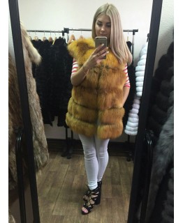 Жилет из тонированной лисицы арт. 395
