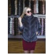 Куртка з хутра кролика рекс сірого кольору арт. 1269 - фото 3