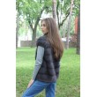 Жилет з хутра норки сіро-блакитного кольоруу арт. 1181 - фото 4