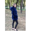 Шуба з хутра кролика рекс з капюшоном арт. 1307 - фото 3
